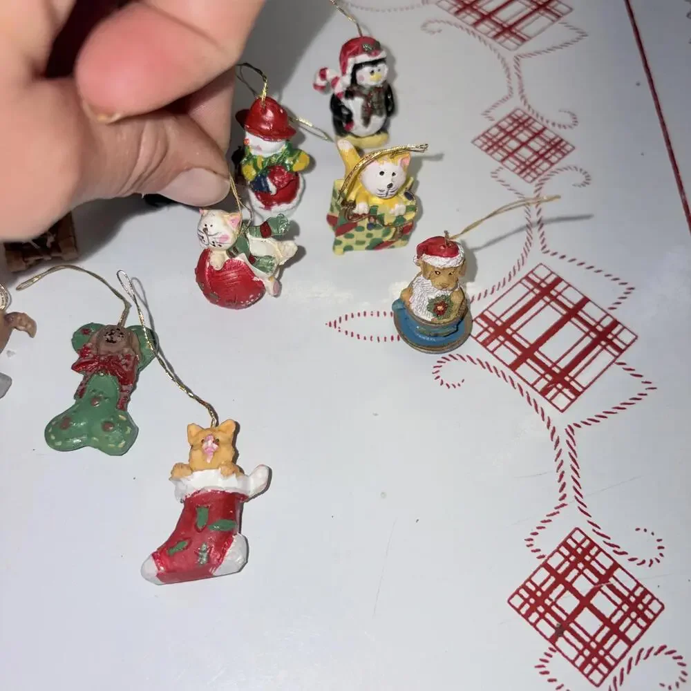 Bundle of 19 mini Christmas ornaments vintage 1990s
